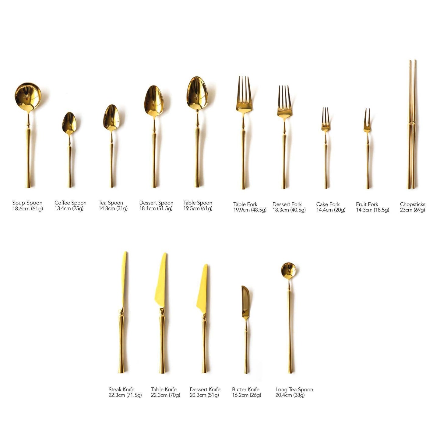 Antique Mirror Gold Cutlery - Nordic Side -