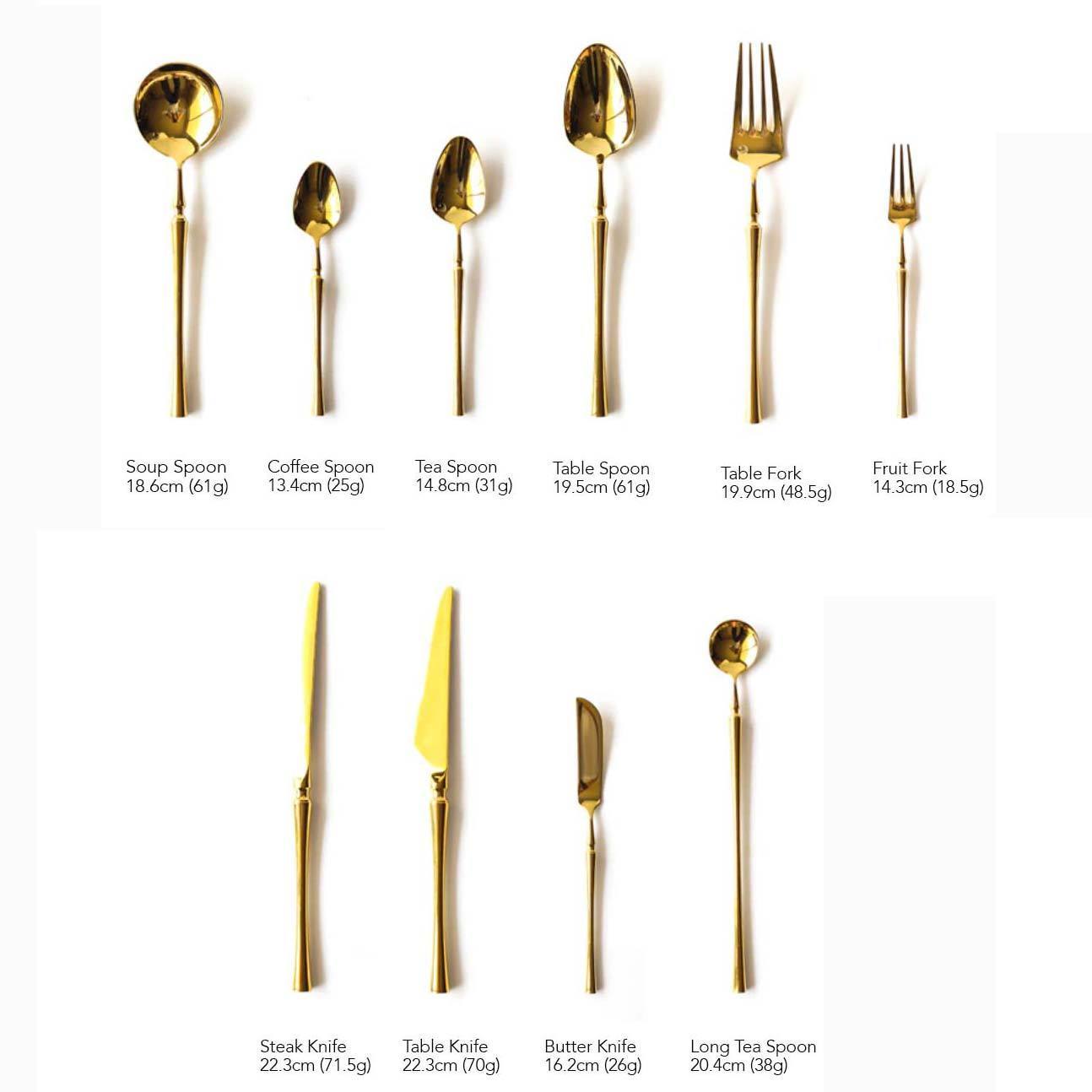 Antique Mirror Rose Gold Cutlery - Nordic Side -