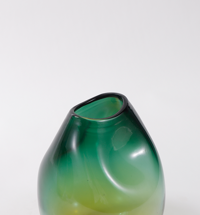 The Guiliana Collection Vase - Small, Green & Gold