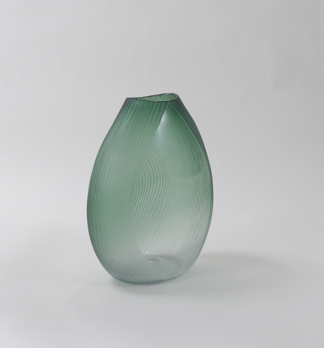 The Ida Collection Vase - Large, Green & White