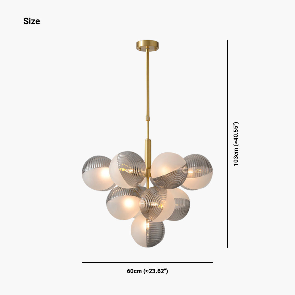 Chandelier Light Glass Bubbles Hanging Decorative Cluster Grape