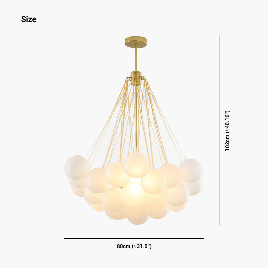 Chandelier Decorative Nordic Modern Glass Ball Bubble, 19/37 Lights