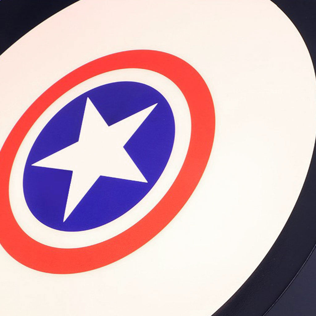 Ceiling Light Kids Bedroom Captain America Shield with Star, Iron & Acrylic