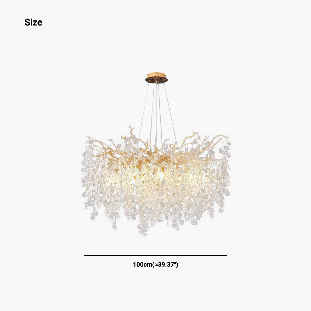 Chandelier Luxury Decorative Crystal Branch, Gold