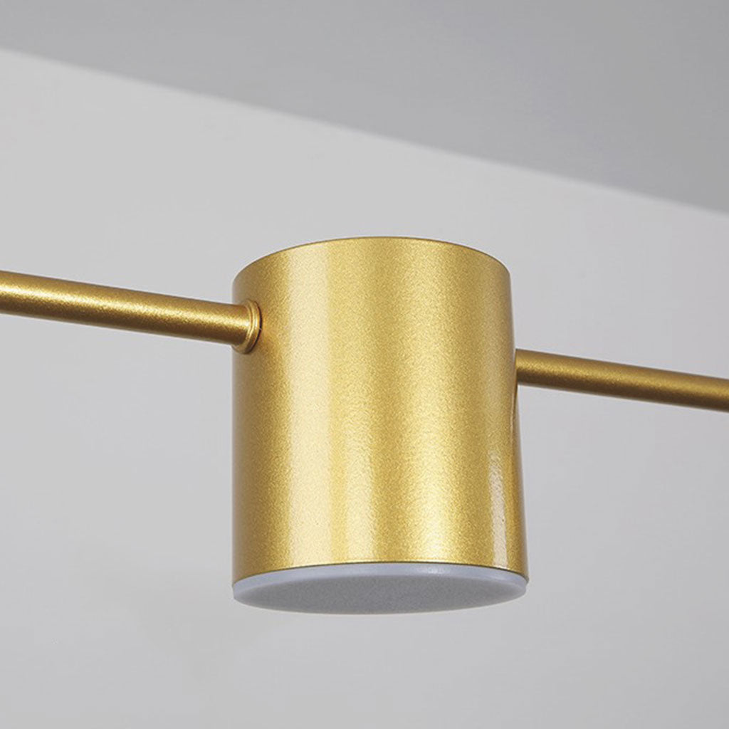 Chandelier Minimalist Linear Multi-Light Dimmable LED, Gold/Black