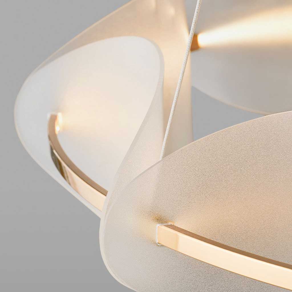 Chandelier Romantic Unique Round Acrylic Petal LED