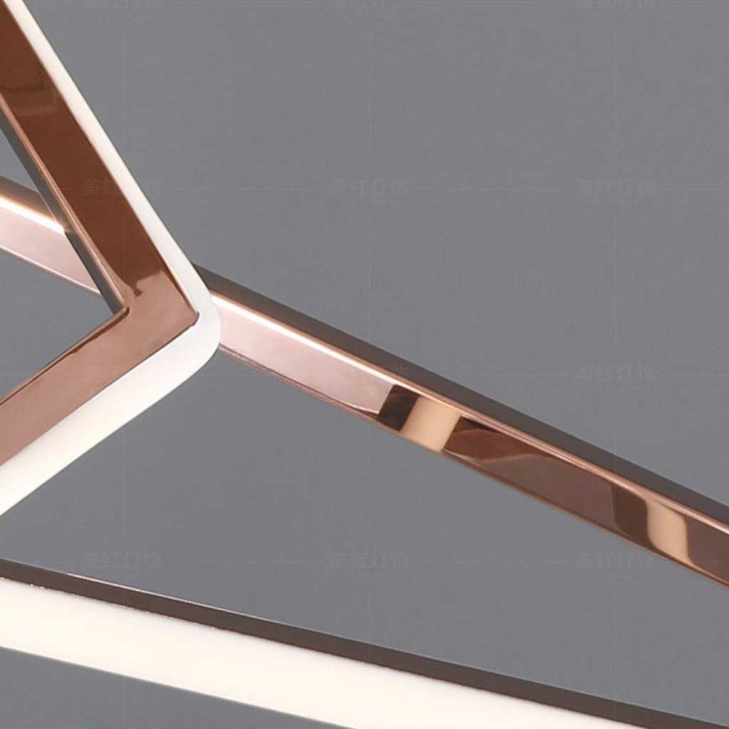 Chandelier Geometric Stainless Steel Dimmable LED, Gold / Black