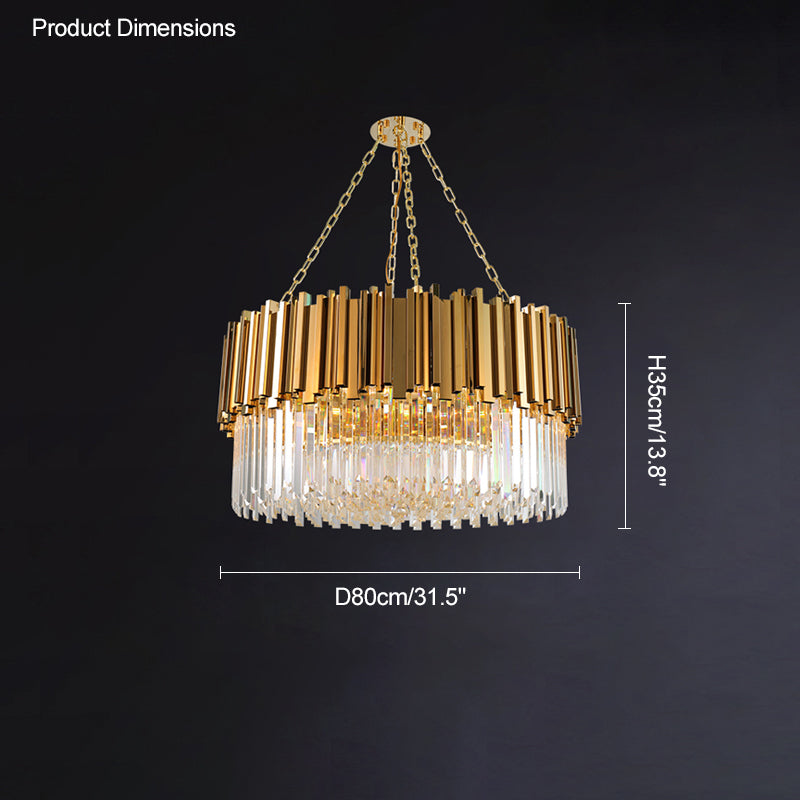 WOMO Linear Gold Crystal Chandelier-WM2185c
