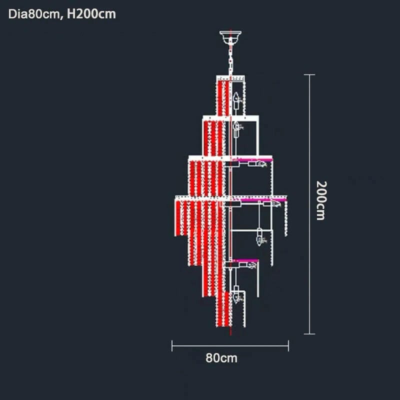 Dawn - Large Crystal Chandelier For Living Room Creative