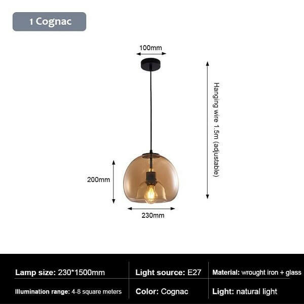 Dustin - Modern Nordic Glass LED Pendant Lamp