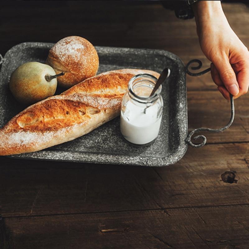 Zorya Rustic Metal Tray for Home Decor