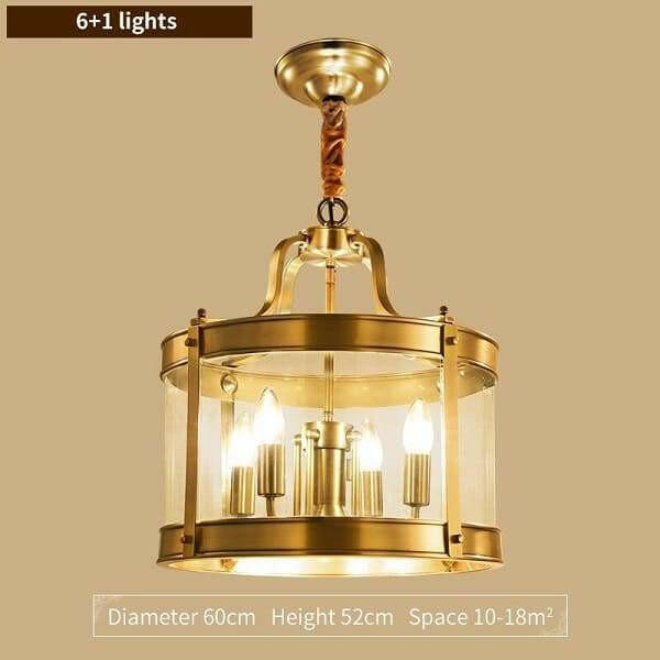 Finn - Gold Glass And Copper Chandelier