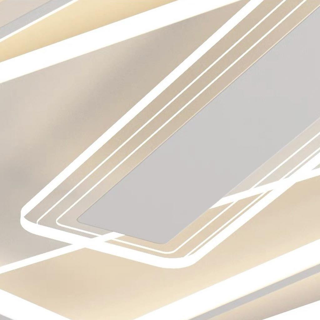 Flush Mount Ceiling Light Geometric LED Dimmable Full Spectrum, White