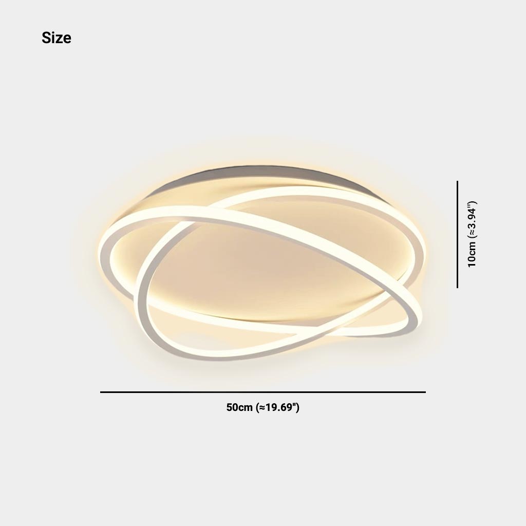 Flush Mount Ceiling Light Modern Ring LED, White