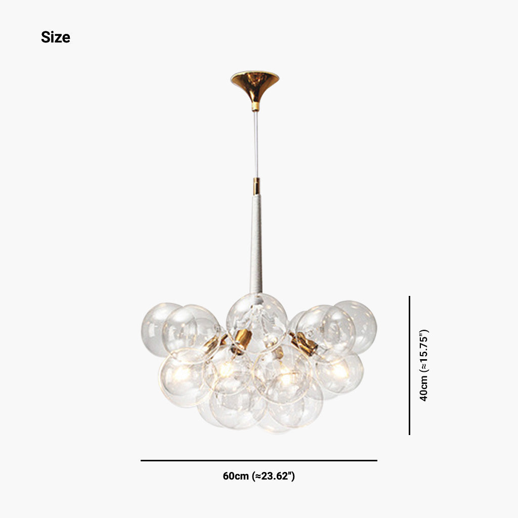 Chandelier Ceiling Light Glass Bubbles Cluster