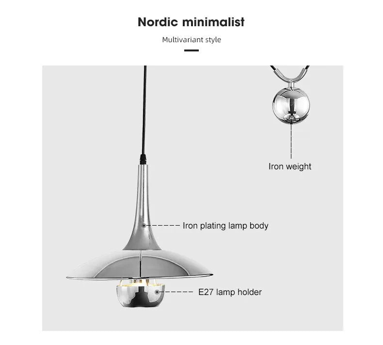 Designer creative height-adjustable shift UFO pendant lamps