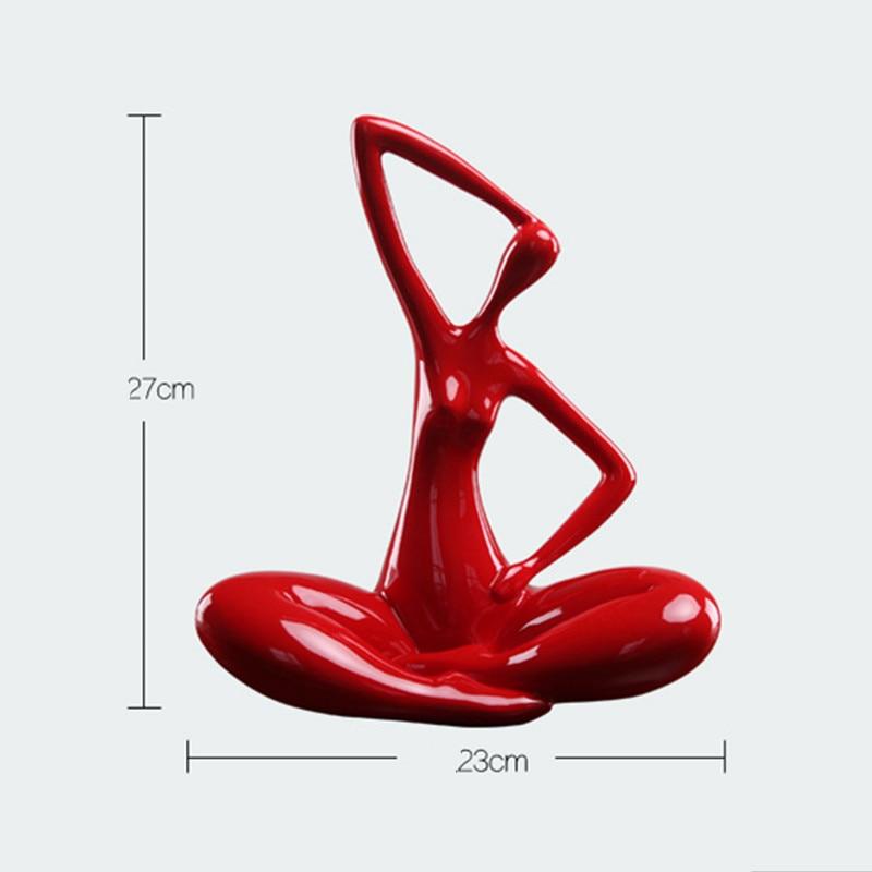 Abstract Artisan-Made Yoga Pose Statue