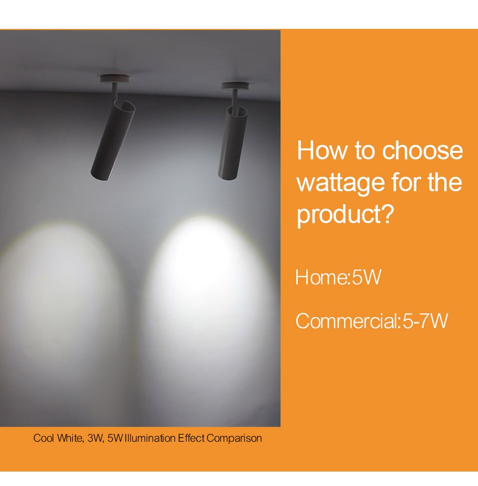 AiS Modern LED Ceiling Spotlights Surface Mounted 360+90 Angle Rotation