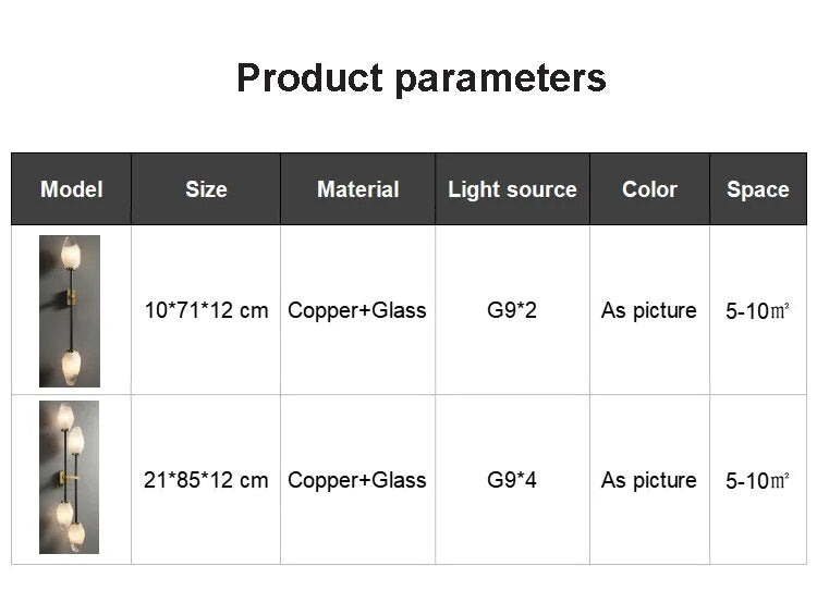 Simple Modern Nordic Lighting Luxury Copper Wall Sconces