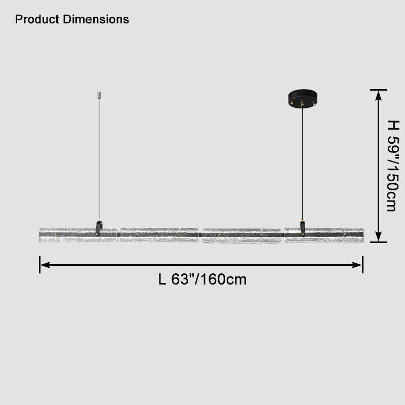 WOMO Oil Rubbed Bronze Linear Pendant Light-WM2332