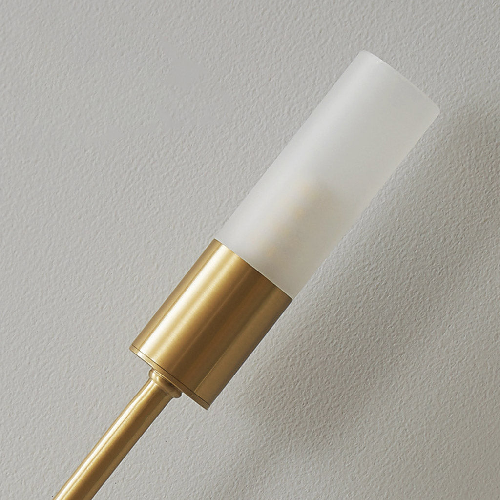 LED Wall Sconce Light Stylish Art Deco Candle, Brass / Black