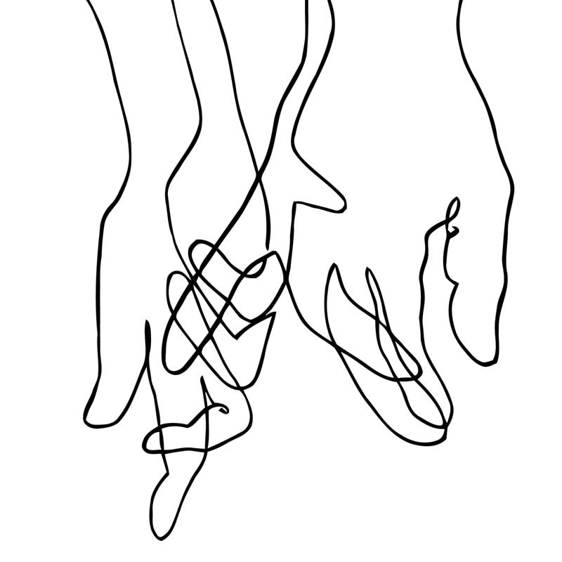 Abstract Lover's Hands