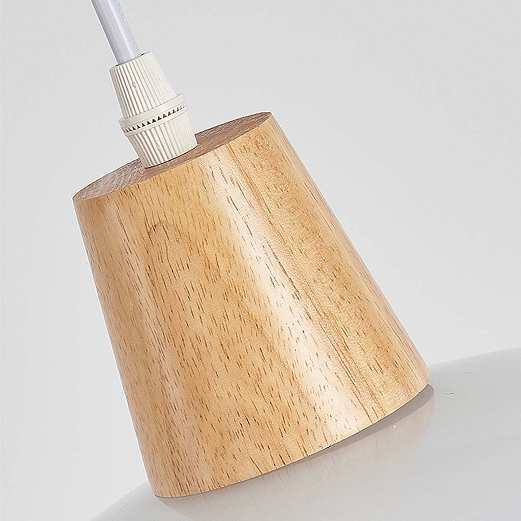 Pendant Light Nordic UFO, Log Wood and Glass