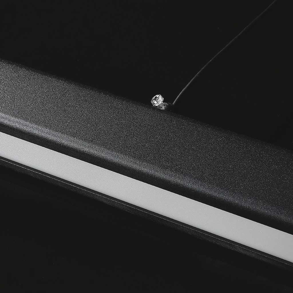 Pendant Light Modern Minimalist Aluminum Linear LED Dimmable, Black/White