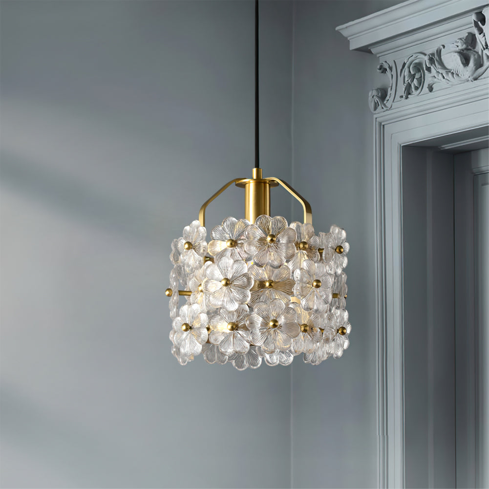 Petit Floral Glass Pendant Lamp