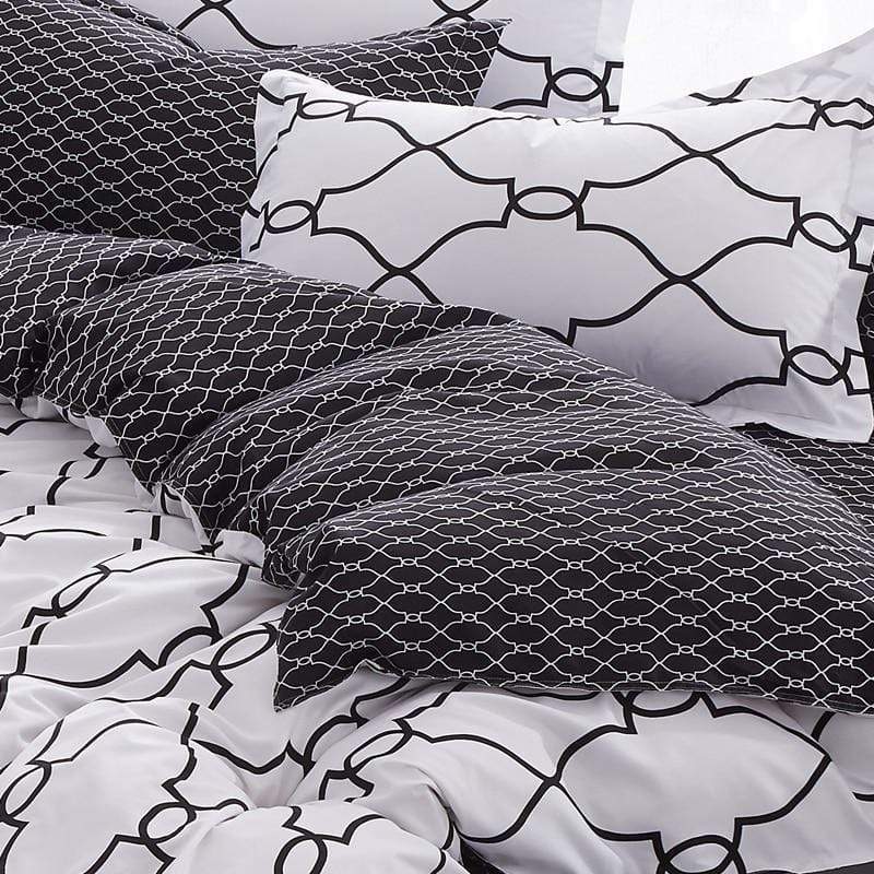 Kurdic Contrast Duvet Cover Set - Nordic Side - bed, bedding, bis-hidden, duvet