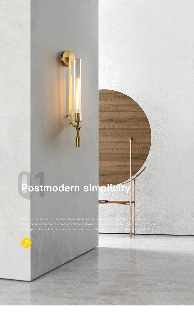 WIN Indoor Post Modern Classical LED Lights Luxury Wall Lamp