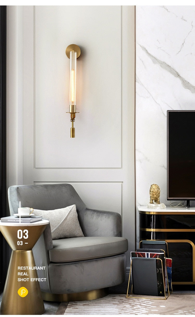 WIN Indoor Post Modern Classical LED Lights Luxury Wall Lamp