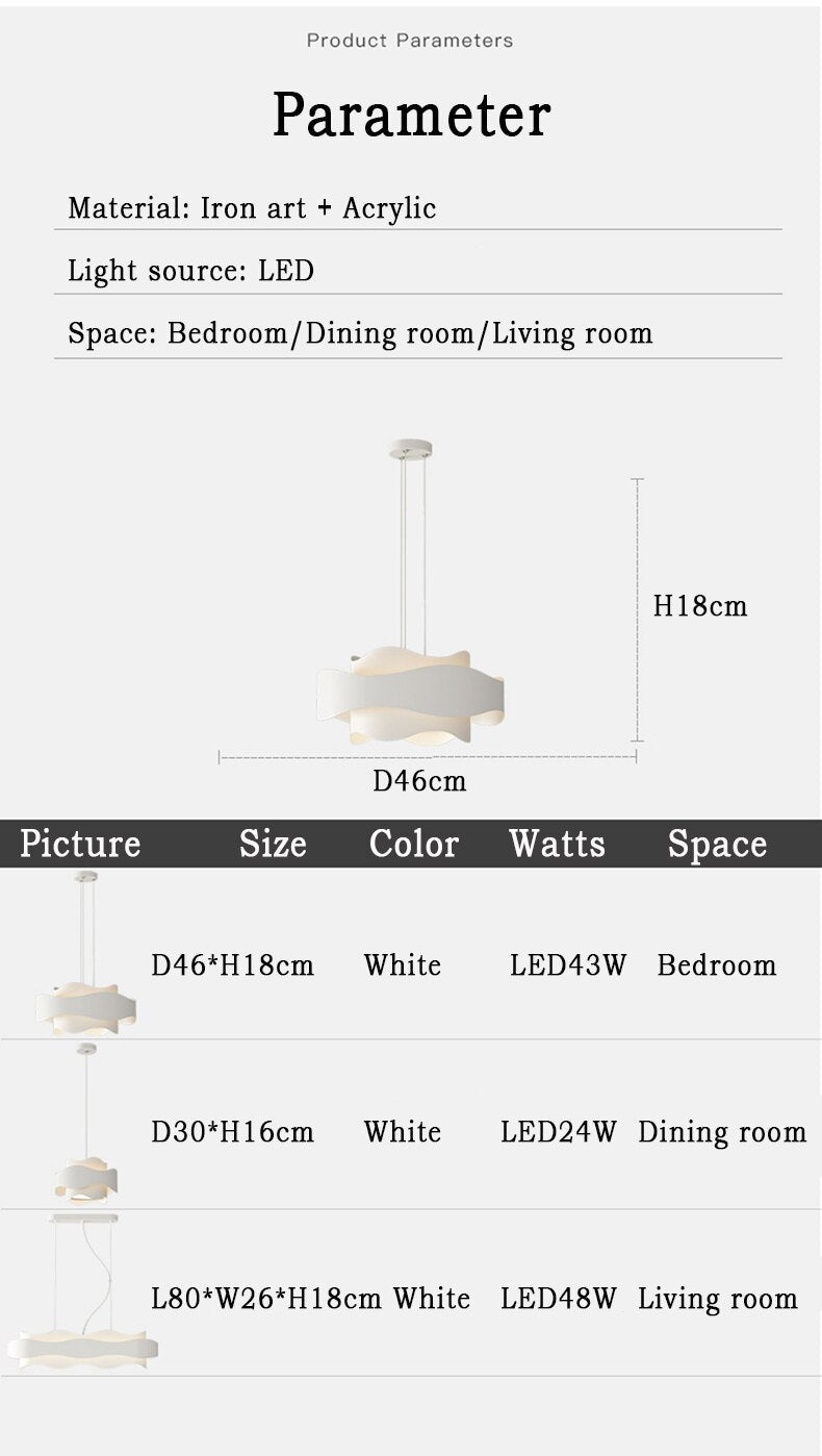 HEN Agatha Modern LED Chandelier Lighting Decor