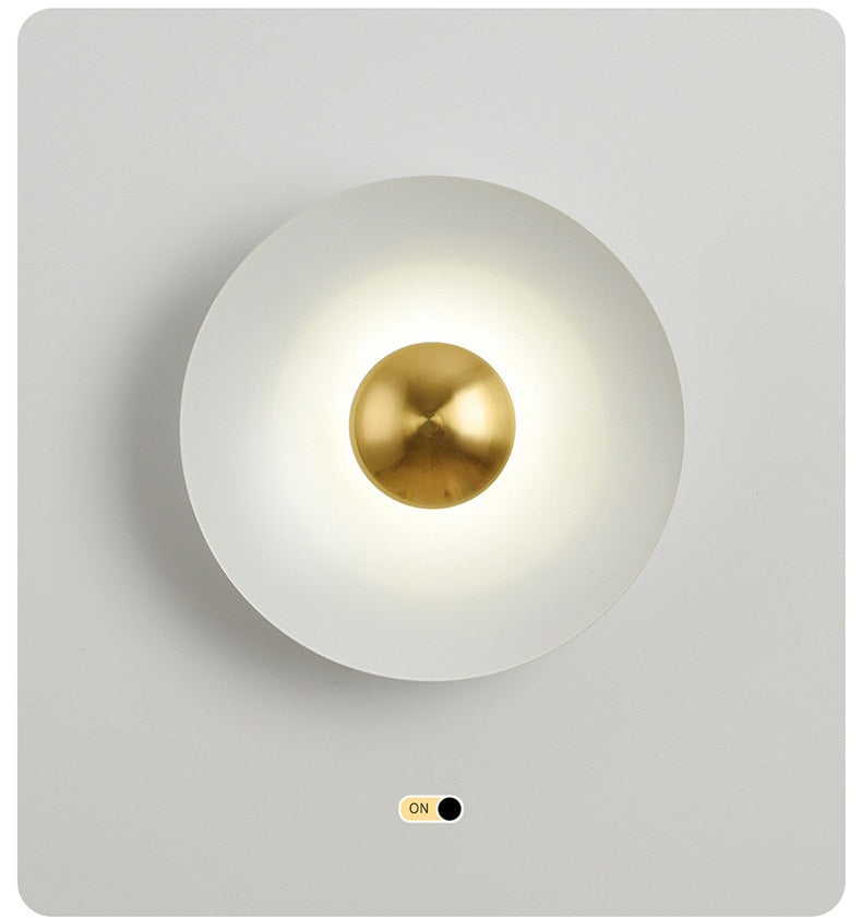 WIN Light luxury living room background round color wall lamp