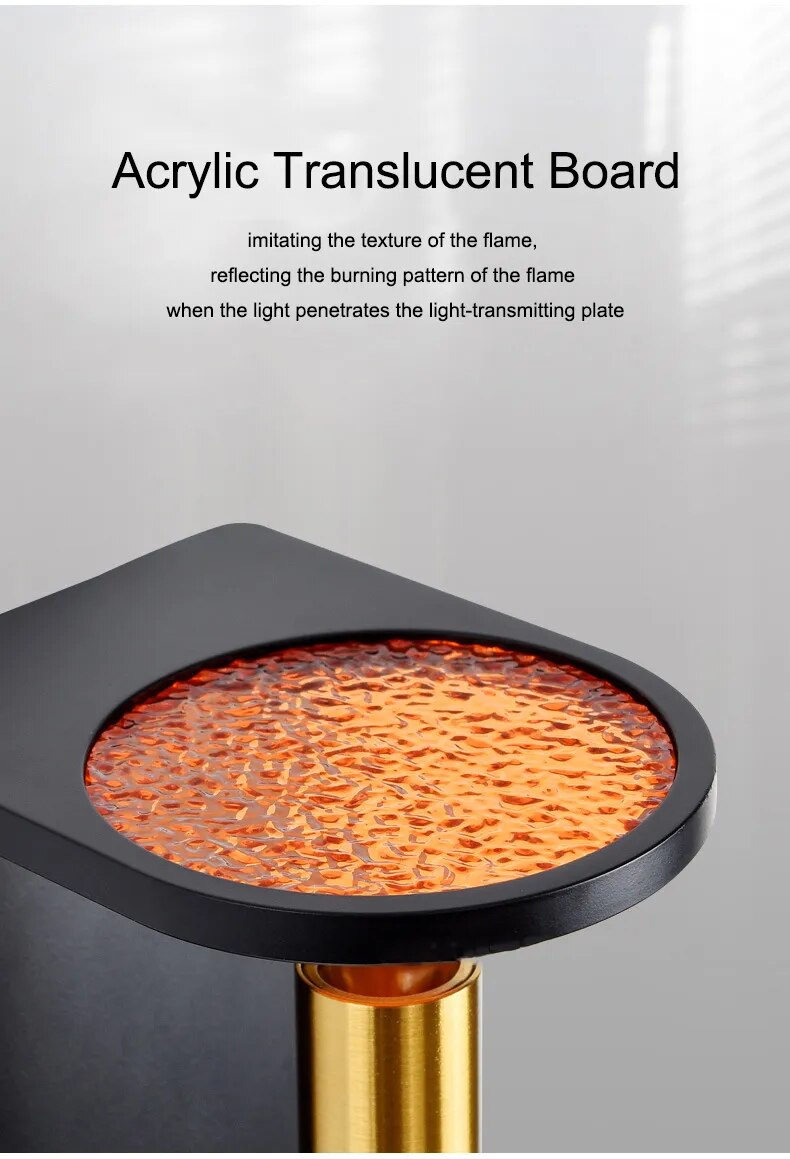 350° Nordic Flame Effect Wall Atmosphere Decorative Wall Lights
