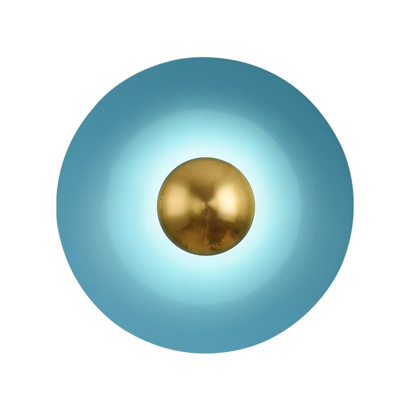 WIN Light luxury living room background round color wall lamp