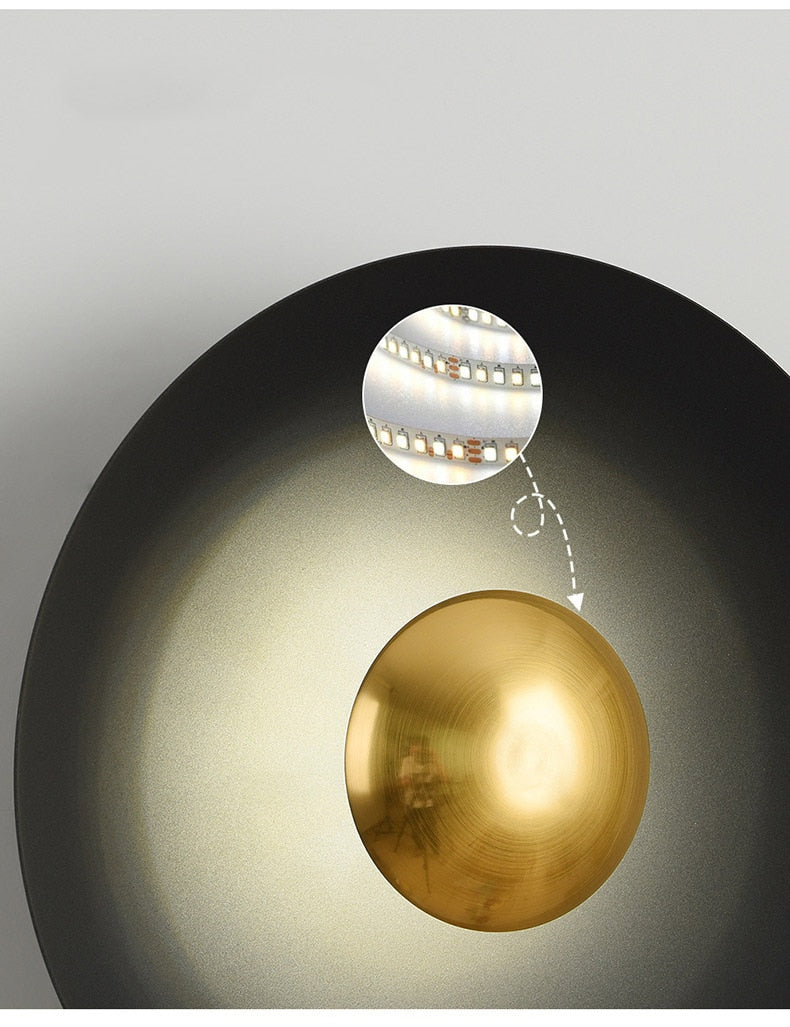 WIN Light luxury living room background round color wall lamp