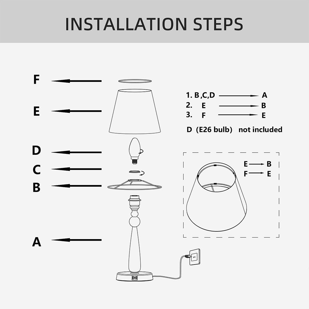 AiS Touch Switch Dimmable Table Lamp 7W Fabric Plug-in USB Fast Charging Grey Desk Lamp