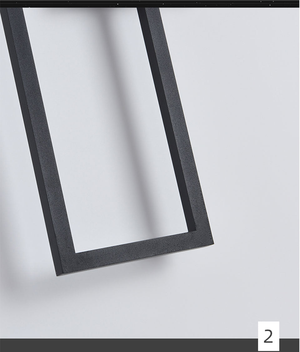 IIS LED Wall Sconces Black Rectangle Minimalist Wall Mounted Light