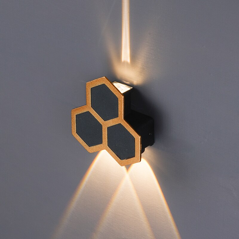 WIN LED Waterproof Hexagonal Outdoor IP65 Wall Light Up And Down Double-headed