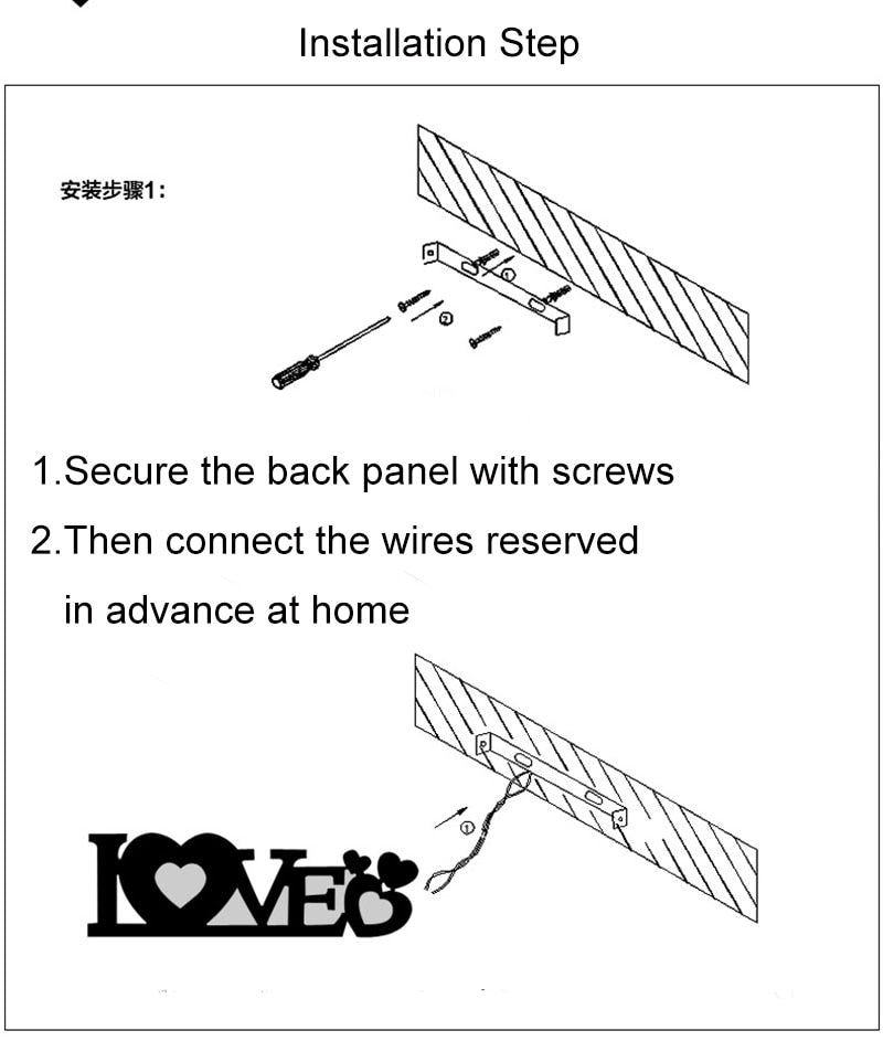 GRN HOME-FAMILY-LOVE Logo Creative Modern Acrylic Wall Lamp