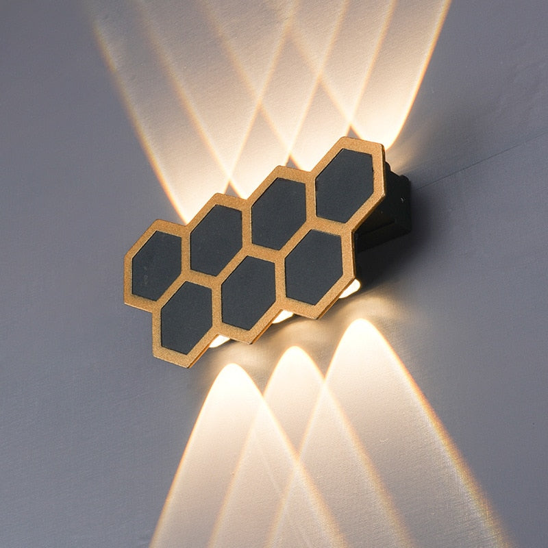 WIN LED Waterproof Hexagonal Outdoor IP65 Wall Light Up And Down Double-headed