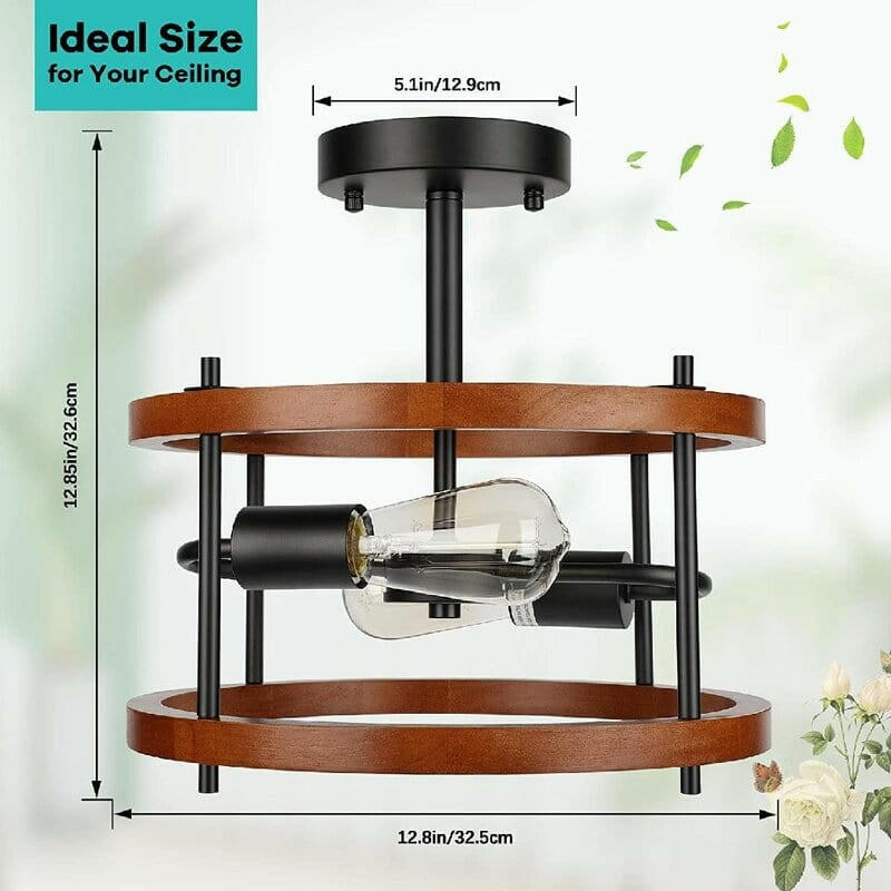 Sigmund - Light Kitchen Island Empire Chandelier with Wood Accents