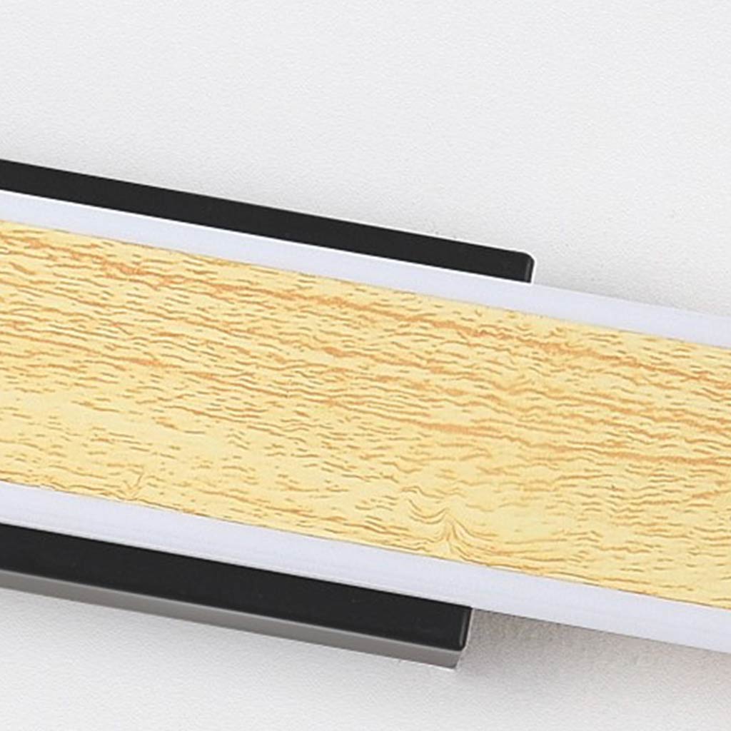 Vanity Wall Lamp LED Mirror Light Minimalist Linear Bar, Wood Effect