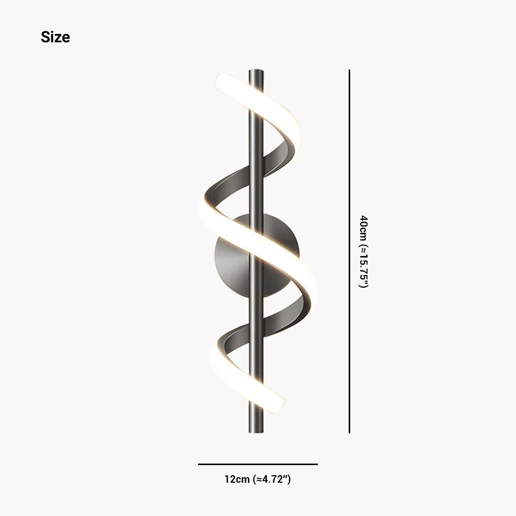 Wall Lamp Lighting Unique Wavy Linear, Aluminum