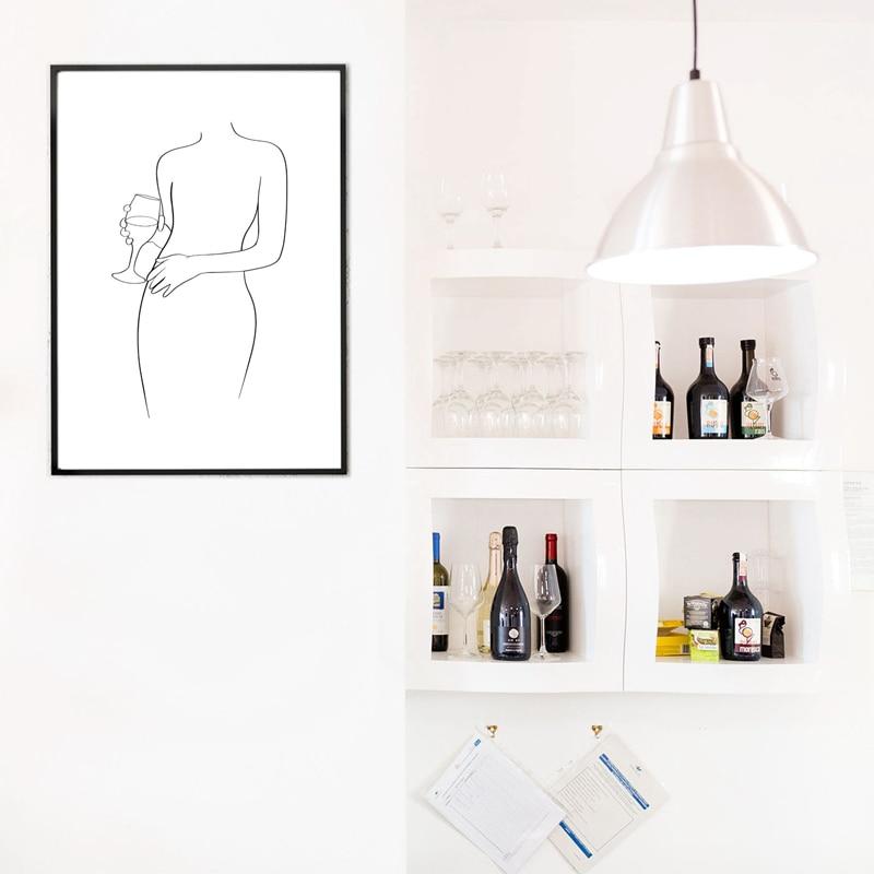 Abstract Wine Woman Canvas Print
