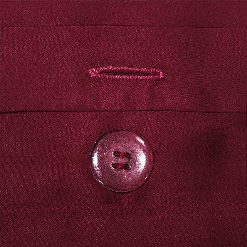 Anahi Red Embroidered Motif Border Egyptian Cotton Bedding Set