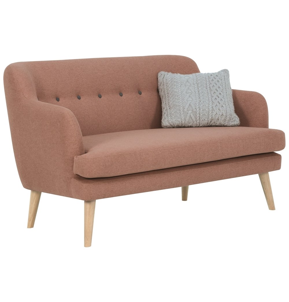 Exelero - Burnt Umber Loveseat 2 Seater Sofa - Nordic Side - 06-04, feed-cl0-over-80-dollars, feed-cl1-furniture, feed-cl1-sofa, gfurn, hide-if-international, modern-furniture, sofa, us-ship