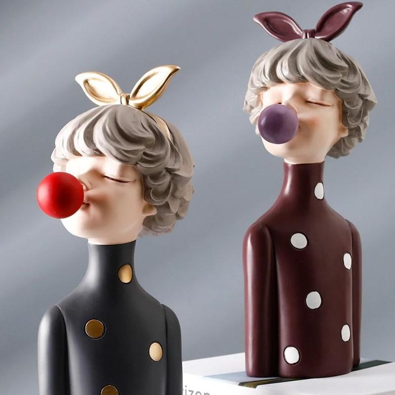 Bubblegum Girl Resin Figurine