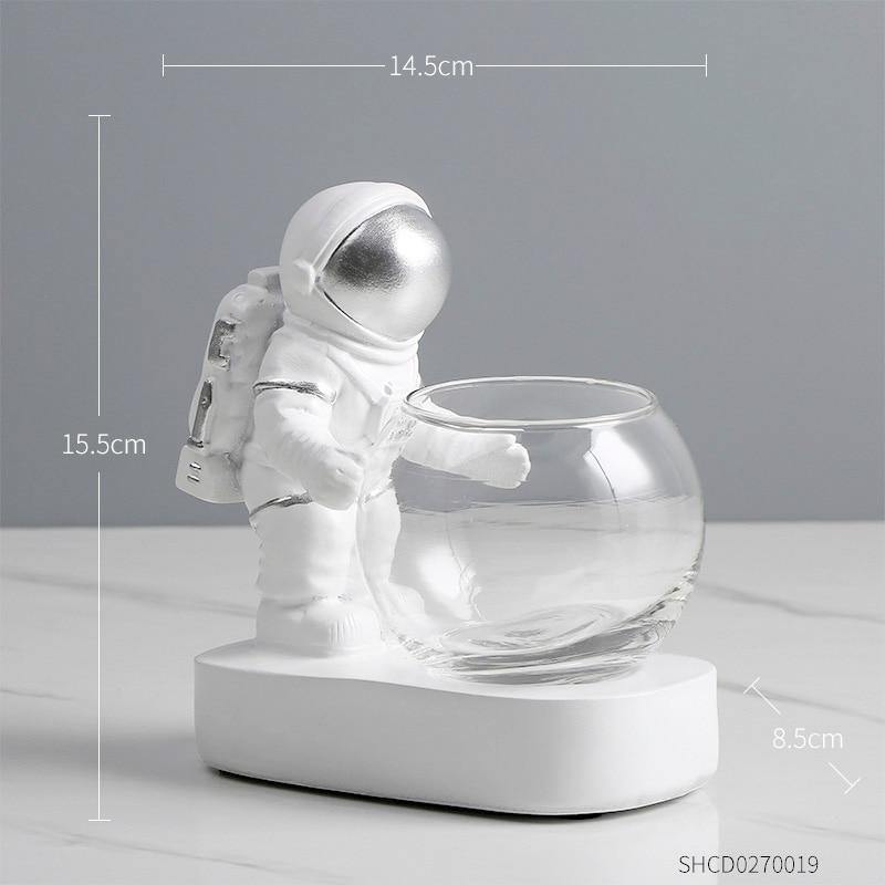 HomeQuill‚Ñ¢ Astronaut LED Plant Holder - Nordic Side -